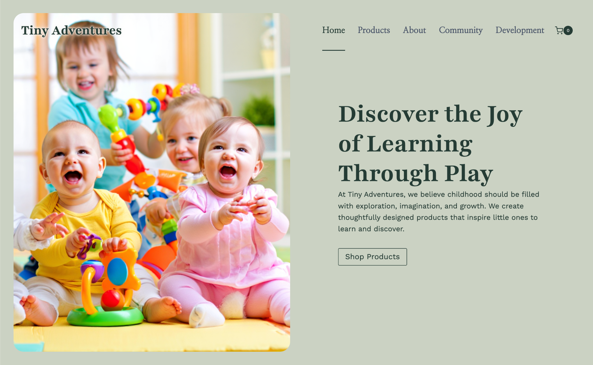 Preview of Tiny Adventures E-Commerce